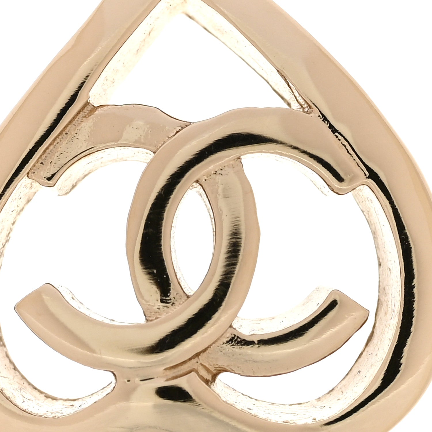 Chanel Metal CC Heart Coco In Love Earrings Gold 5 of 6