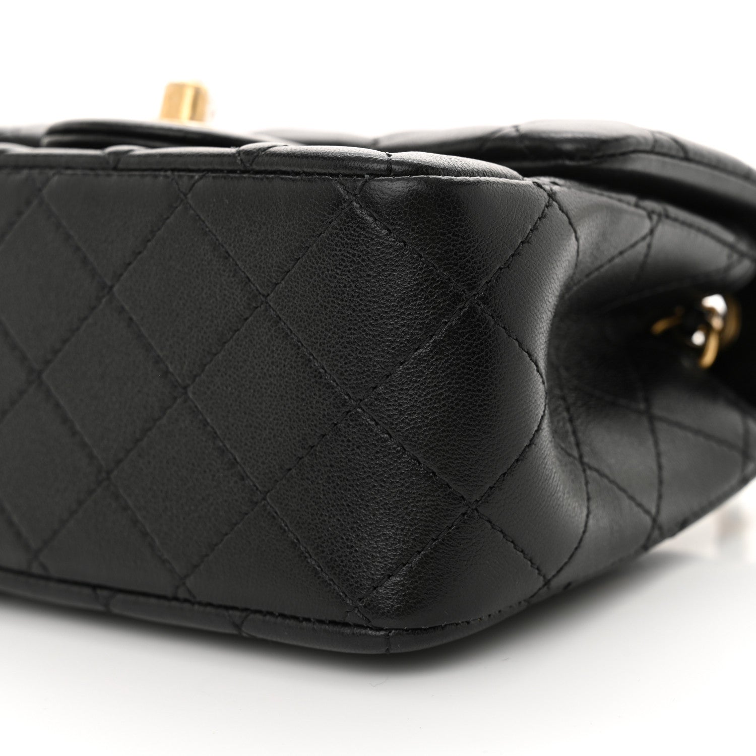 Chanel Lambskin Quilted Mini Pearl Crush Flap Black 10 of 11