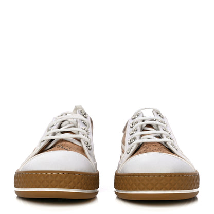 Chanel Cork Jetty Sneaker 38.5 Brown White 2 of 11