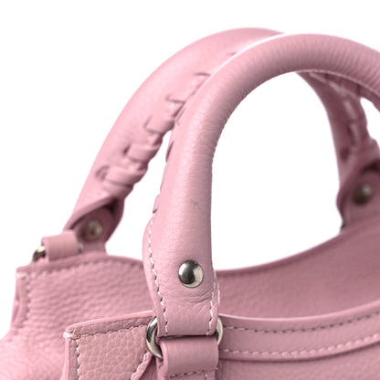 Balenciaga Grained Calfskin Neo Classic Silver Hardware Mini City Powder Pink 8 of 8