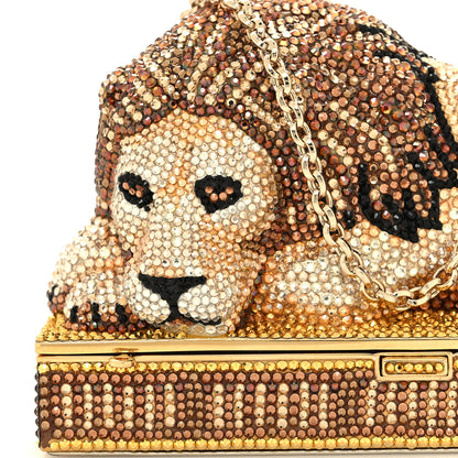 Judith Leiber Crystal Lion Pedestal Minaudiere Clutch 8 of 10