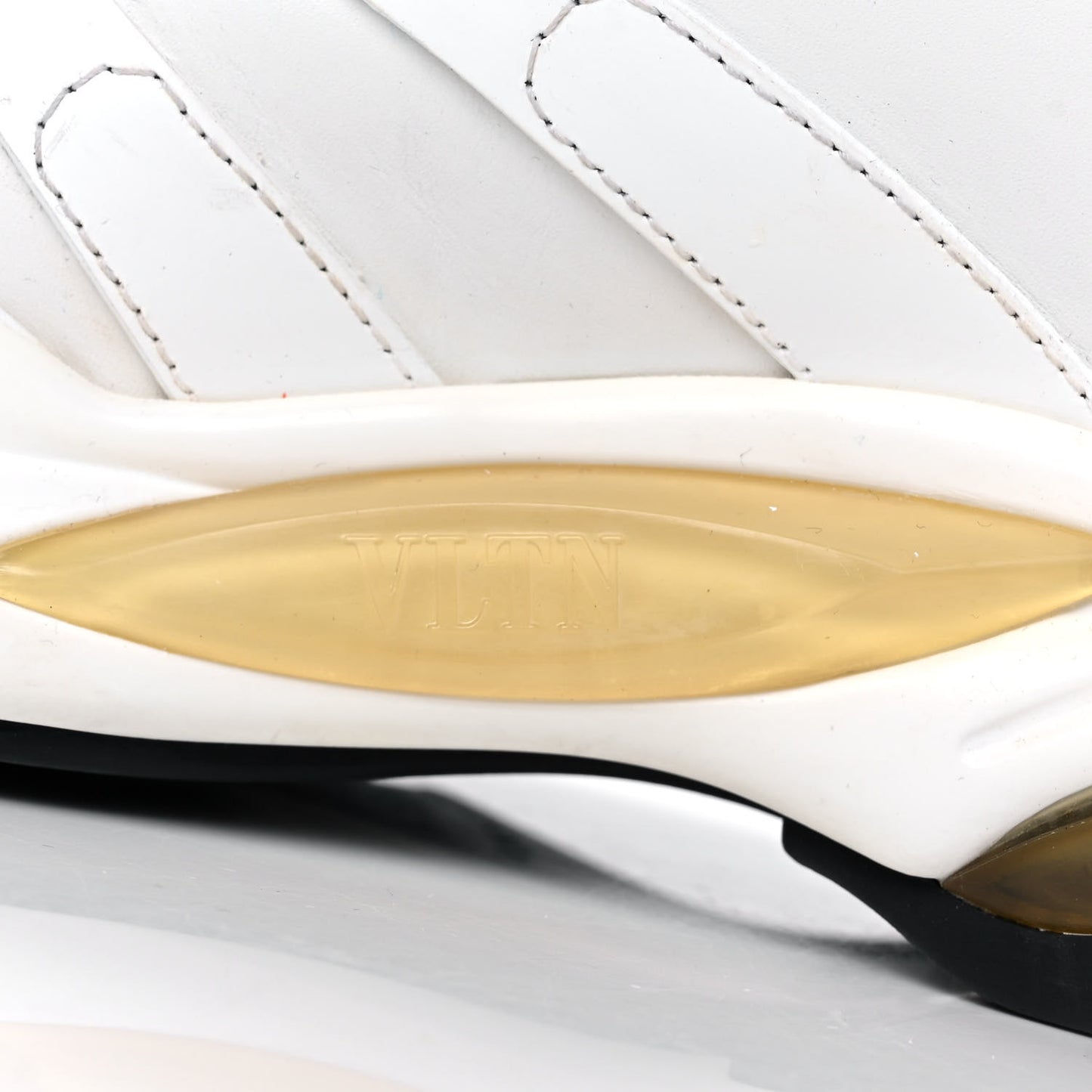 Calfskin Mens Bounce Sneakers 40 White