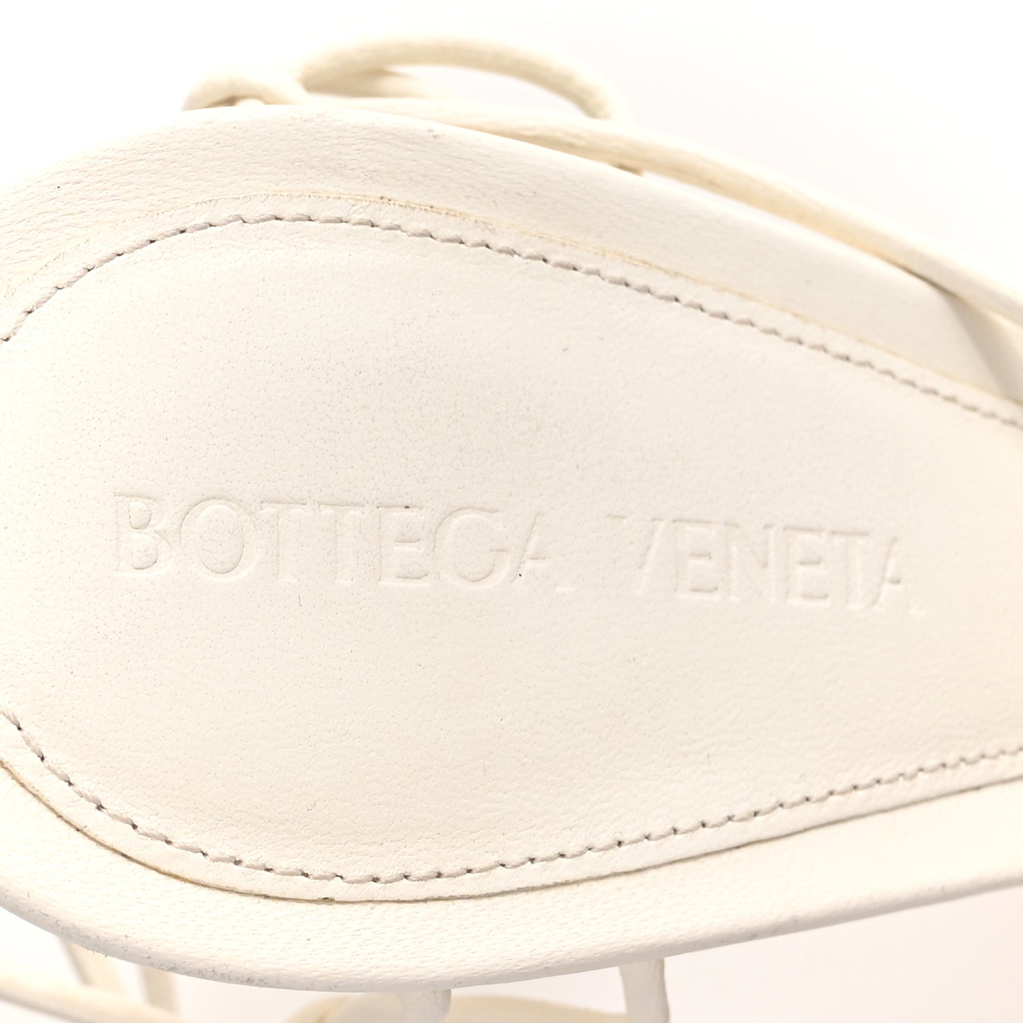 Nappa Dot Ankle Tie Sandals 38.5 White