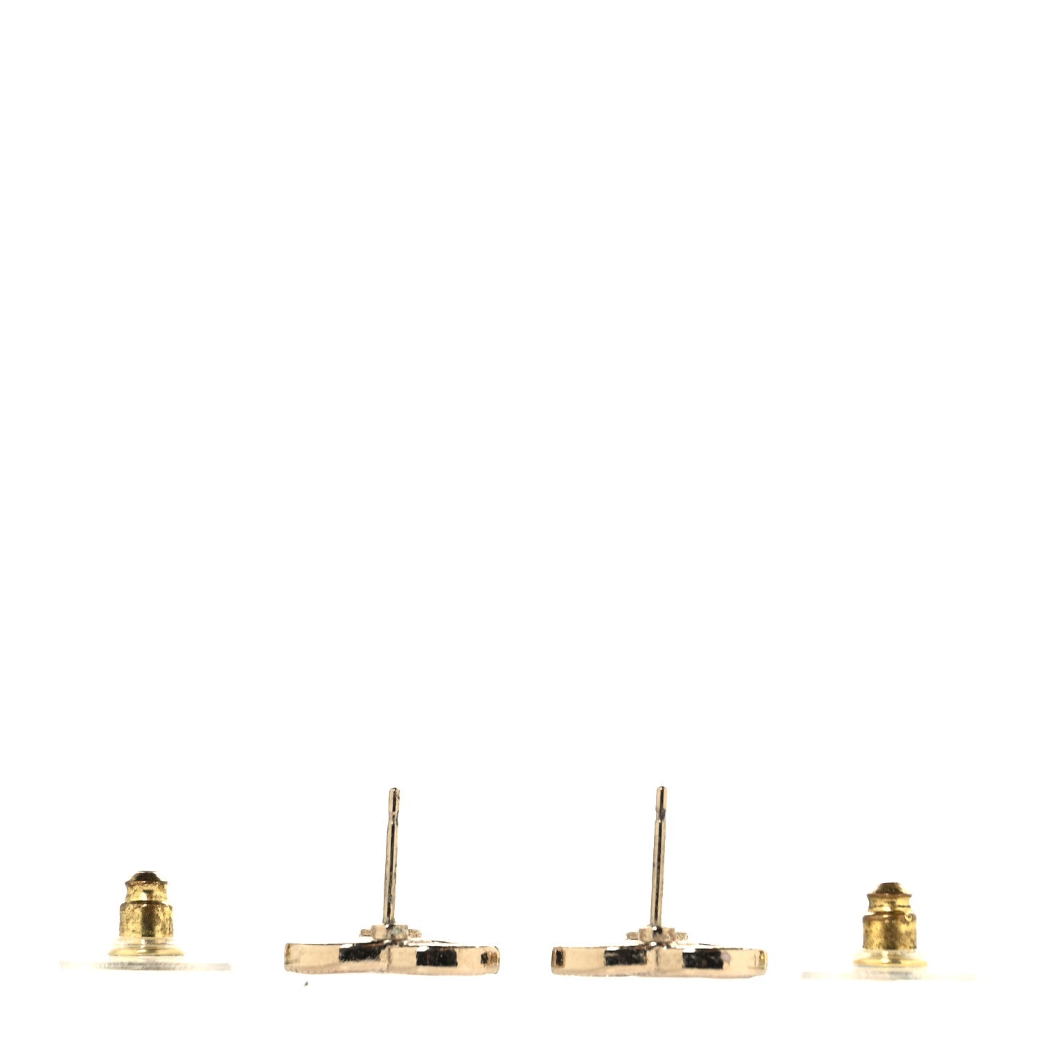 Chanel Enamel CC Earrings Pearly Pink Gold 3 of 4