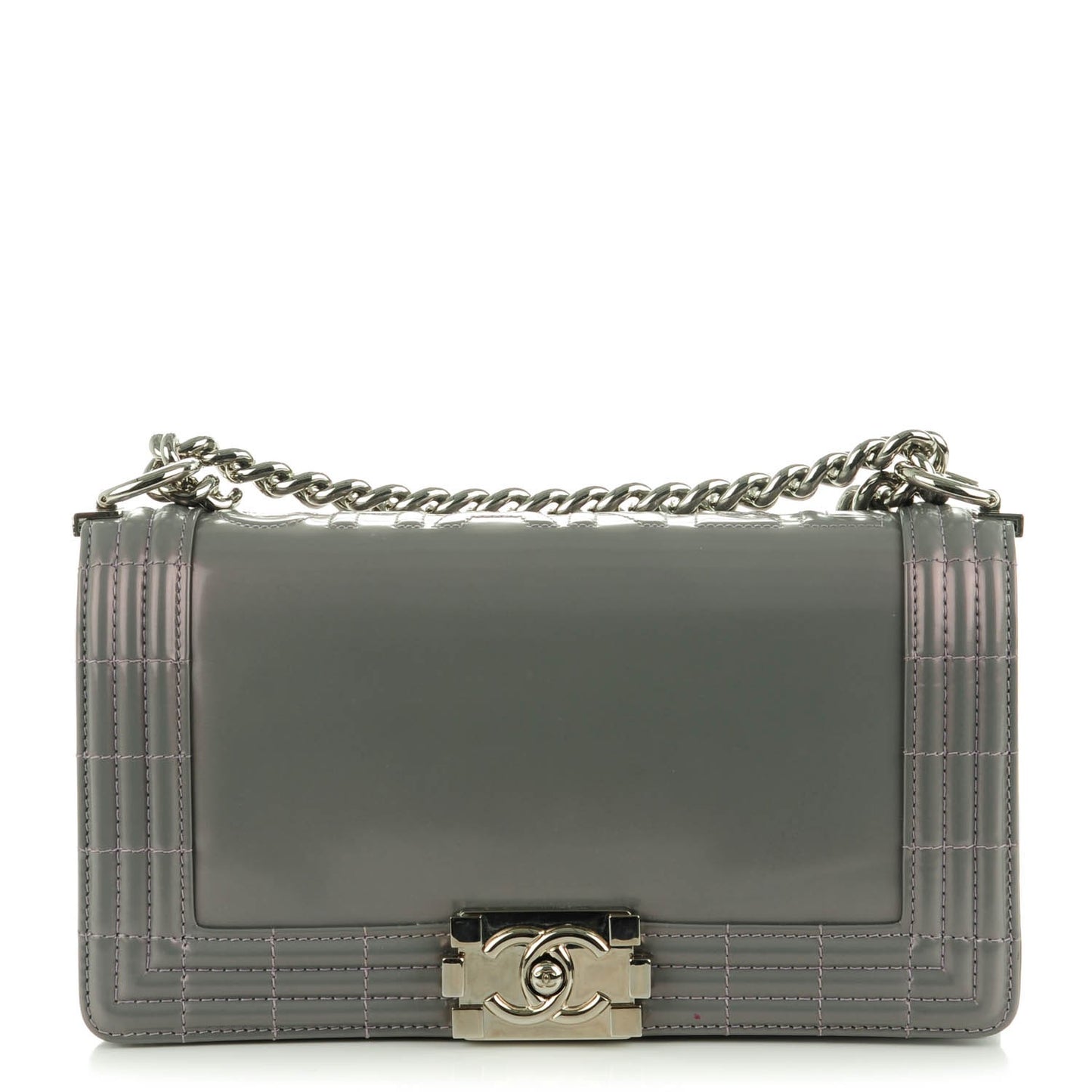 Glazed Calfskin Medium Boy Flap Iridescent