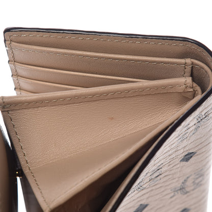 MCM Visetos Tri-Fold Wallet Beige 13 of 14