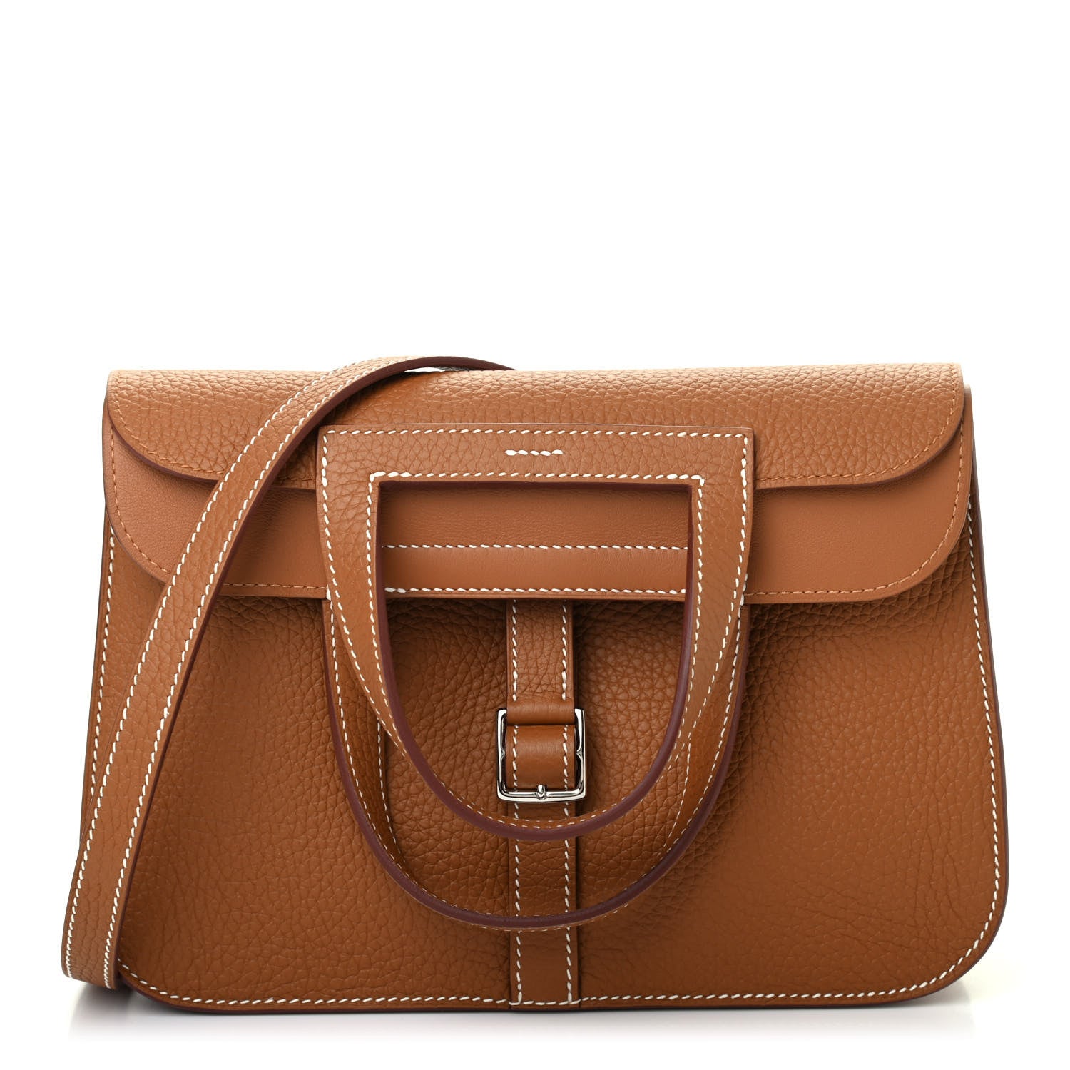 Hermes Taurillon Clemence Halzan 25 Gold 1 of 8