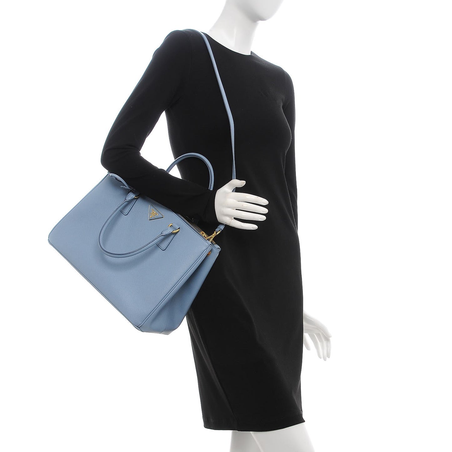 Saffiano Medium Galleria Double Zip Tote Astrale