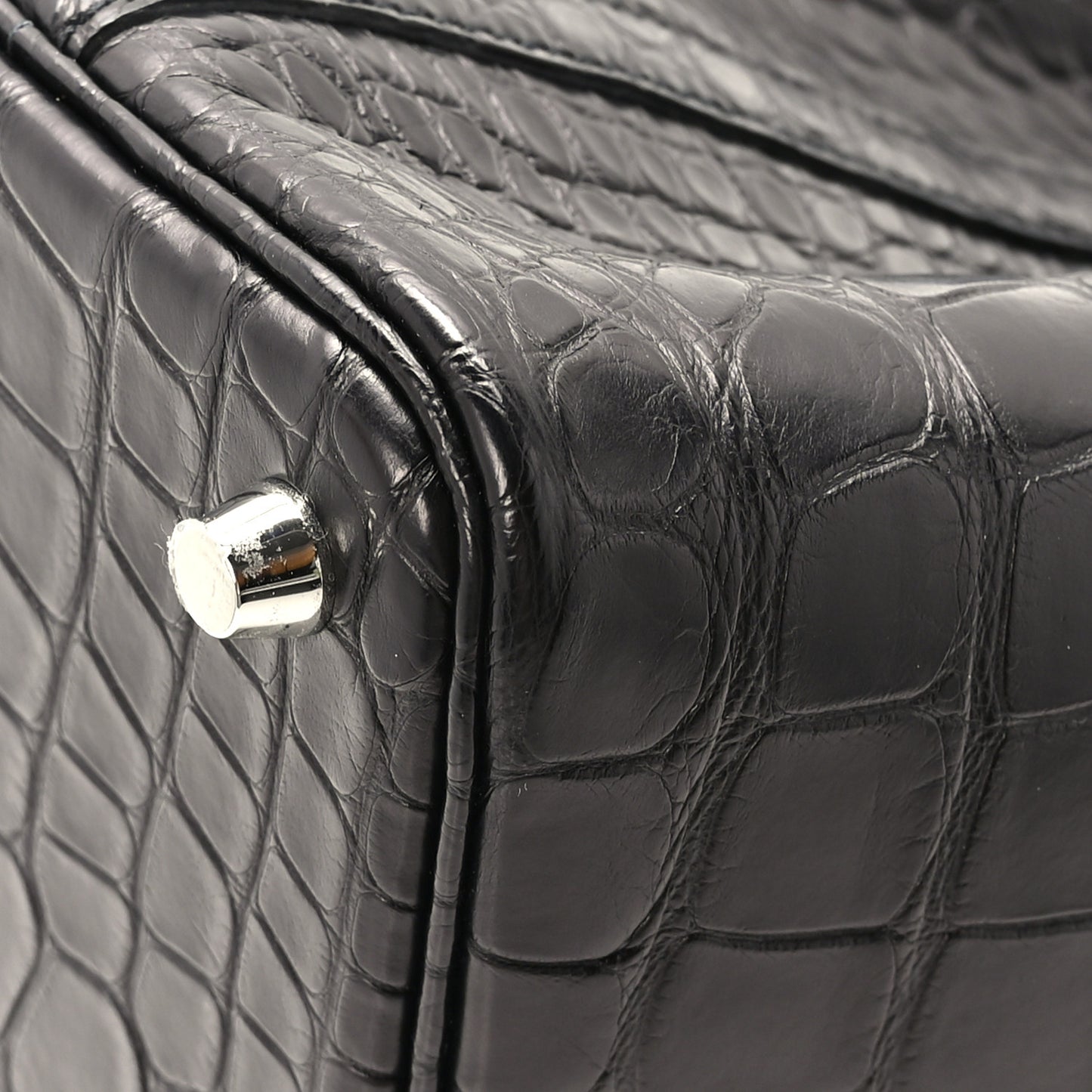 Matte Alligator Picotin Lock 18 Black