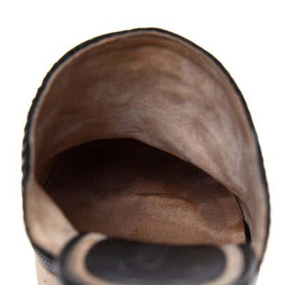 Chanel Lambskin Perforated Cap Toe Wood CC Clogs 39 Black 9 of 14