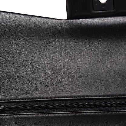 Chanel Lambskin Quilted Jumbo Double Flap So Black 11 of 19