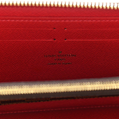 Louis Vuitton Damier Ebene Clemence Wallet Cherry 6 of 9