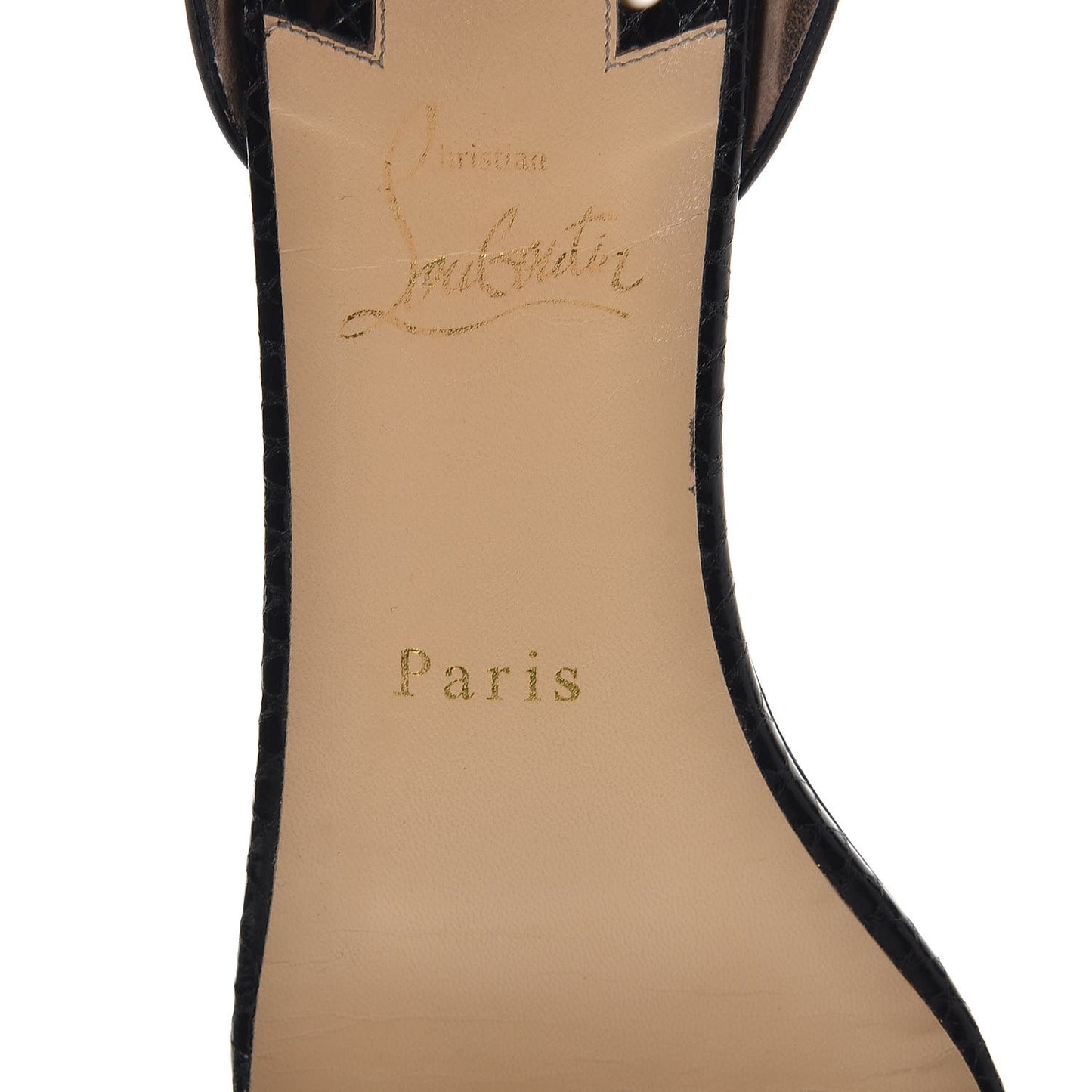 Shiny Nappa Lame Sirene Gypsoflat Sandals 39 Black