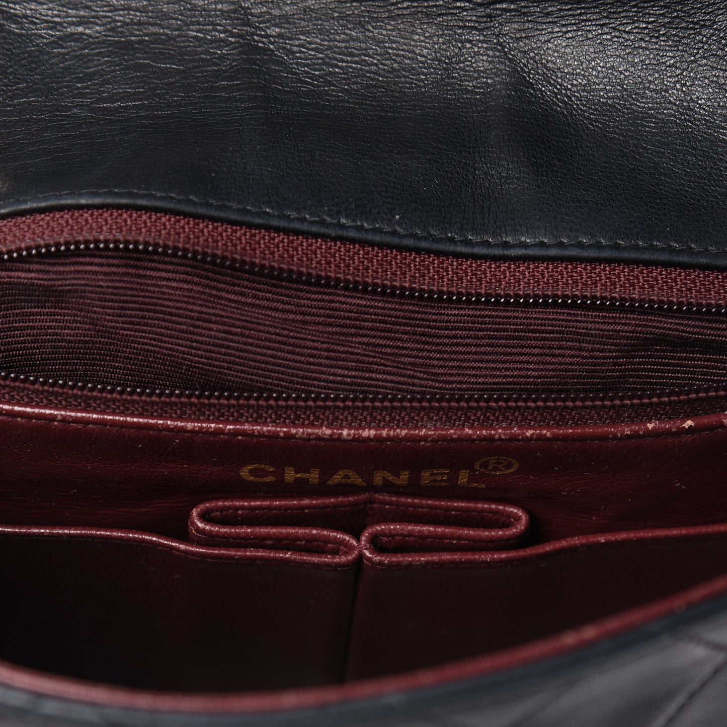 Lambskin Quilted Mini Square Flap Black