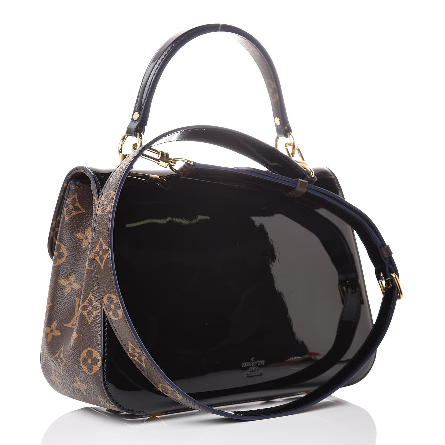 Louis Vuitton Patent Calfskin Monogram Cherrywood PM Black 4 of 9