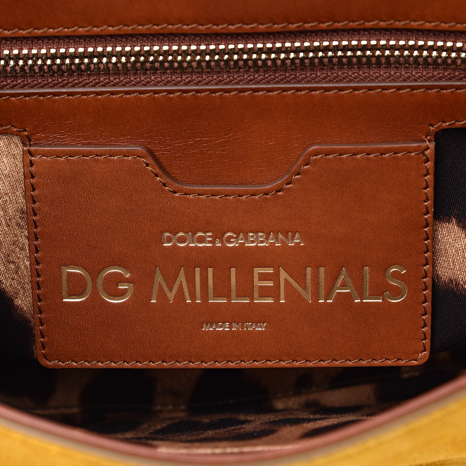 Dolce & Gabbana Suede DG Millennials Shoulder Bag Ocra Cuoio 6 of 8