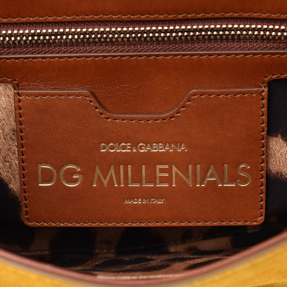 Dolce & Gabbana Suede DG Millennials Shoulder Bag Ocra Cuoio 6 of 8
