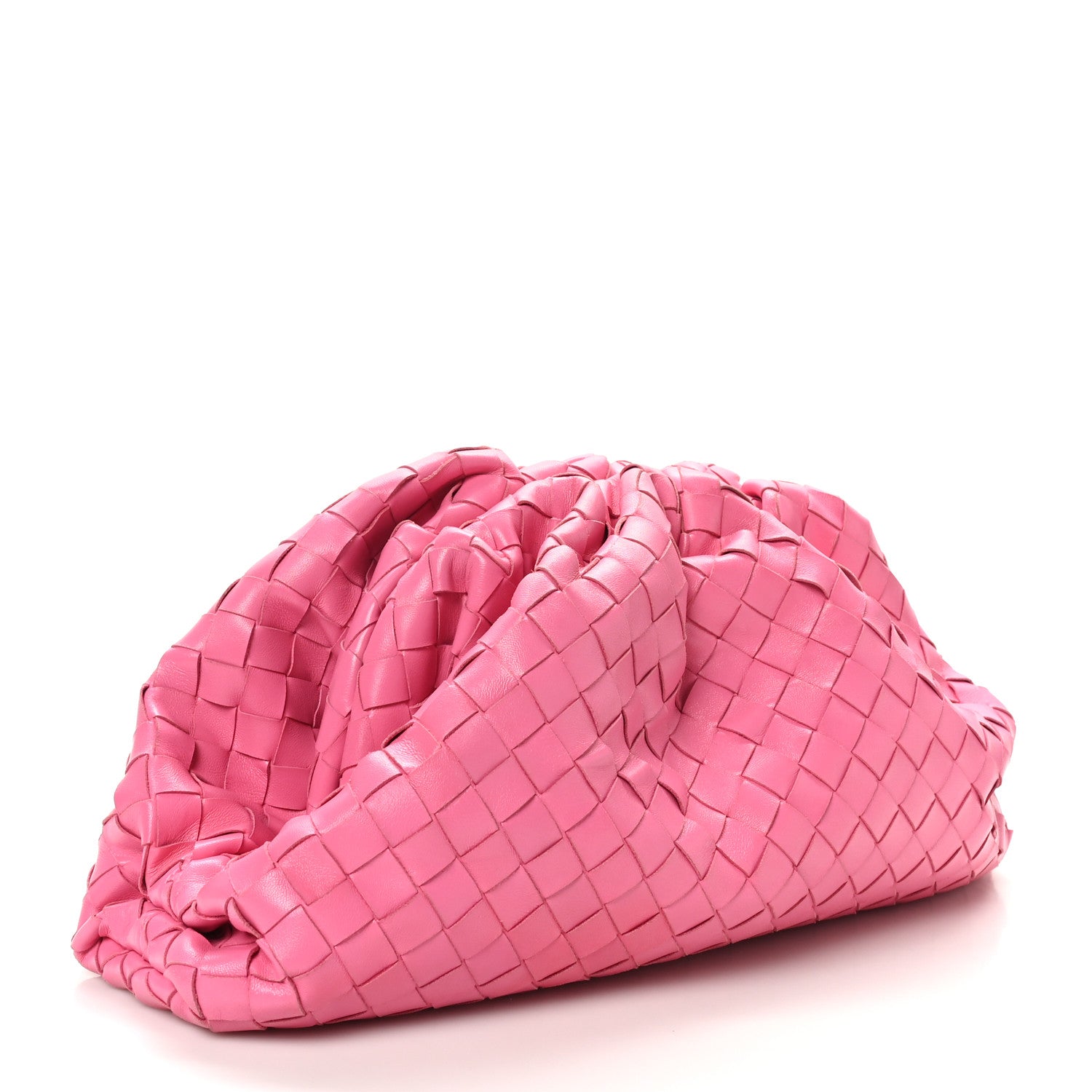 Bottega Veneta Nappa Maxi Intrecciato The Pouch Oversized Clutch Pink 3 of 10