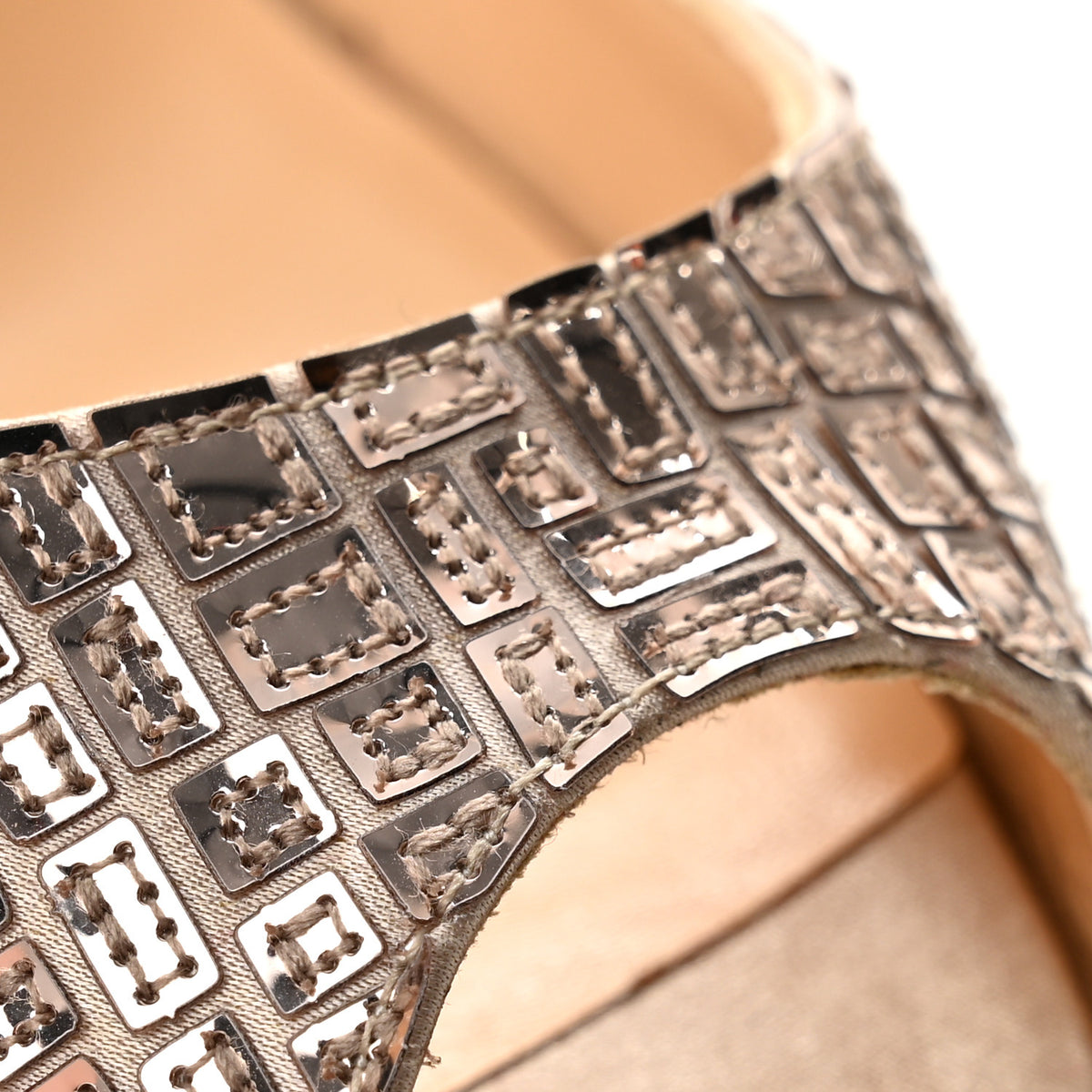 Satin Mosaique No Prive 120 Pumps 37.5 Silver