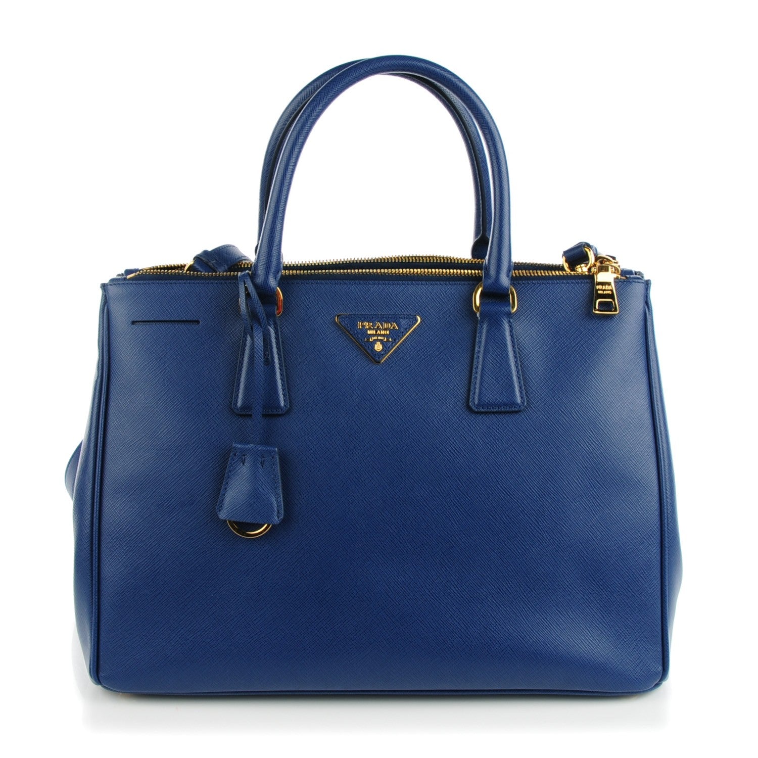Prada Saffiano Medium Galleria Double Zip Tote Bluette 1 of 8
