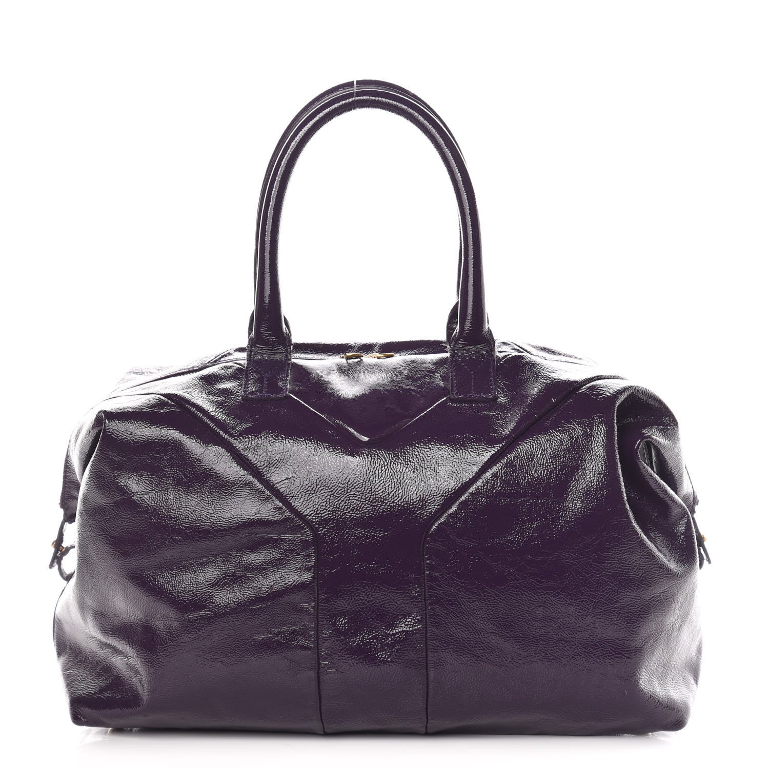 Saint Laurent Textured Patent Medium Easy Sac Purple 1 of 14