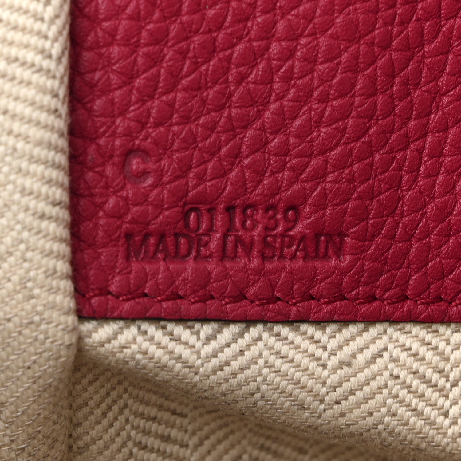 Loewe Grained Calfskin Small Hammock Shoulder Bag Raspberry 7 of 10