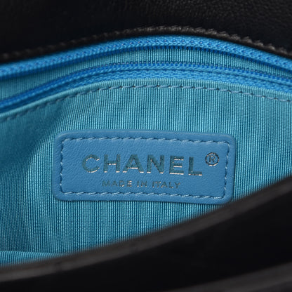 Chanel Lambskin Tweed Quilted Elegant Trim Flap Black 9 of 12