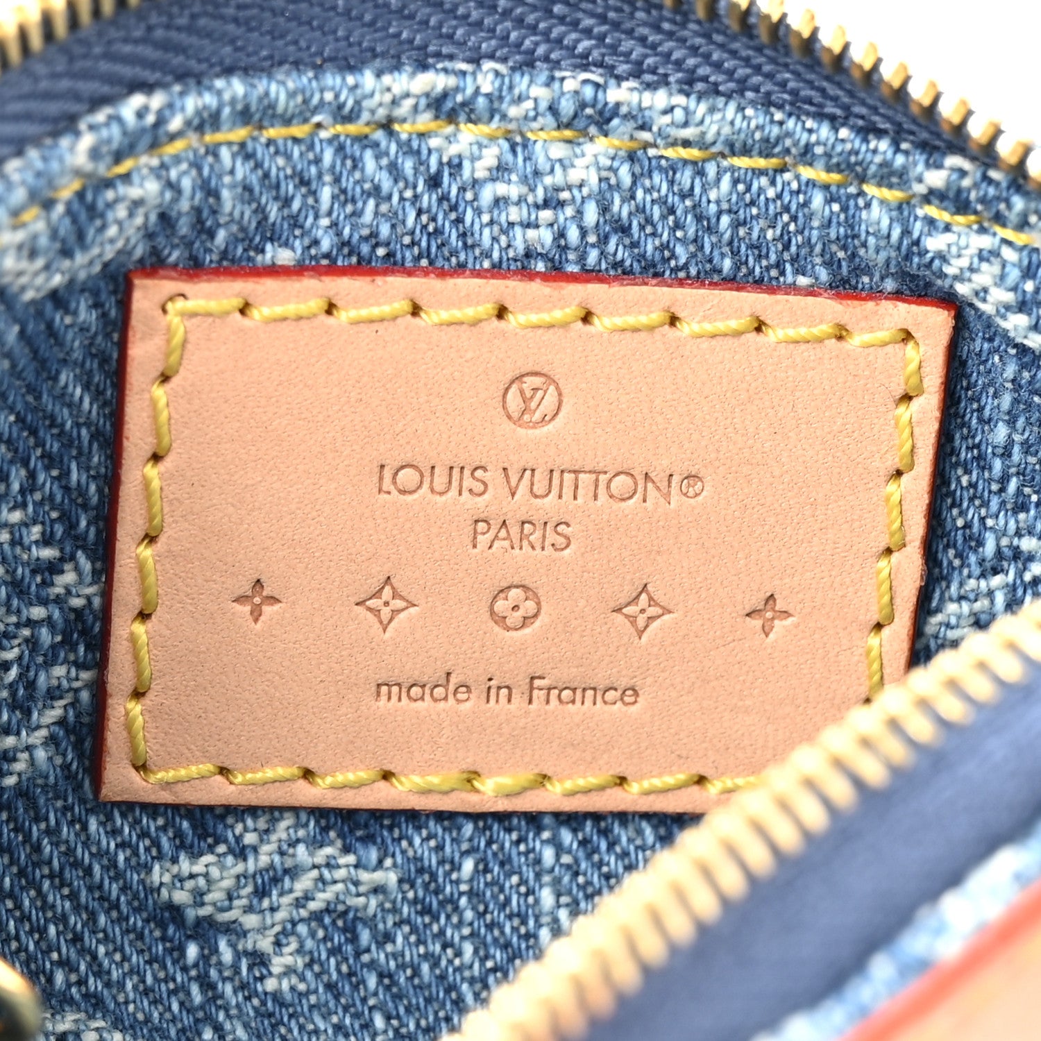 Louis Vuitton Monogram Denim Key Pouch Denim Blue 6 of 7