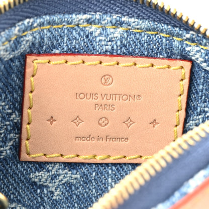 Louis Vuitton Monogram Denim Key Pouch Denim Blue 6 of 7