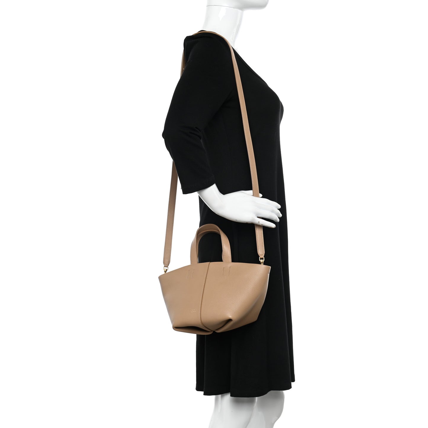 Calfskin Mini Tulipano Bag Nocciola