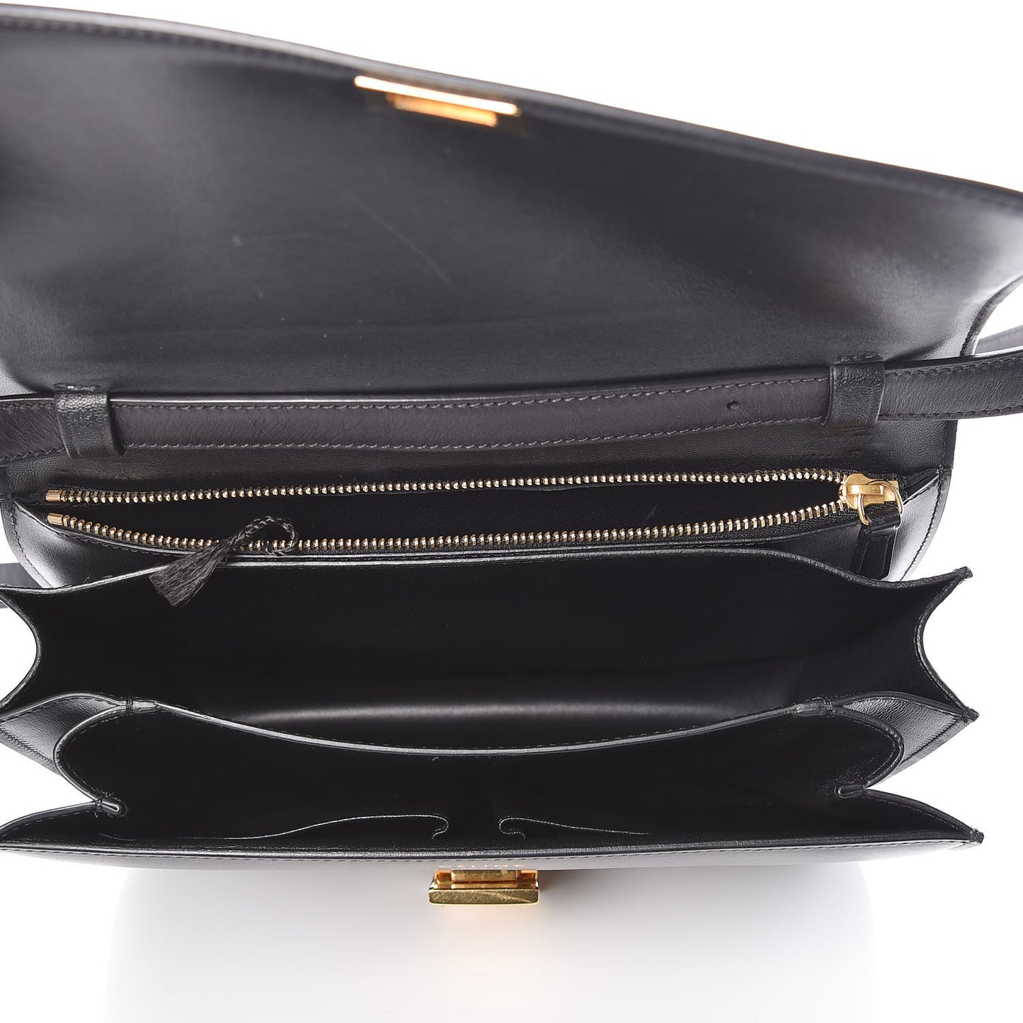 Box Calfskin Medium Classic Box Flap Bag Black
