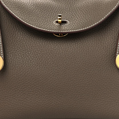 Hermes Taurillon Clemence Lindy 26 Etoupe 8 of 11