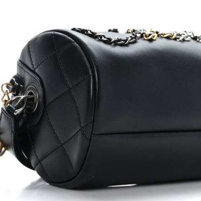 Chanel Metallic Lambskin Signe Bowling Bag Black 8 of 9
