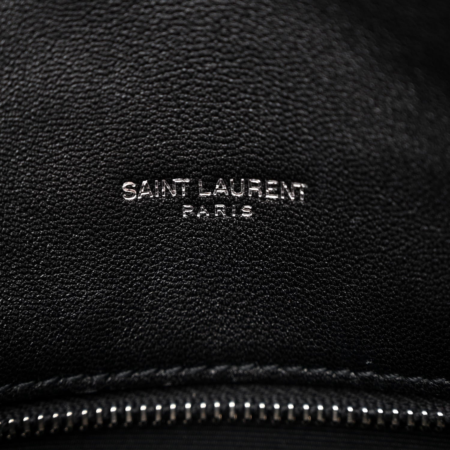 Saint Laurent Lambskin Quilted Small Loulou Puffer Monogram Chain Satchel Black 6 of 11