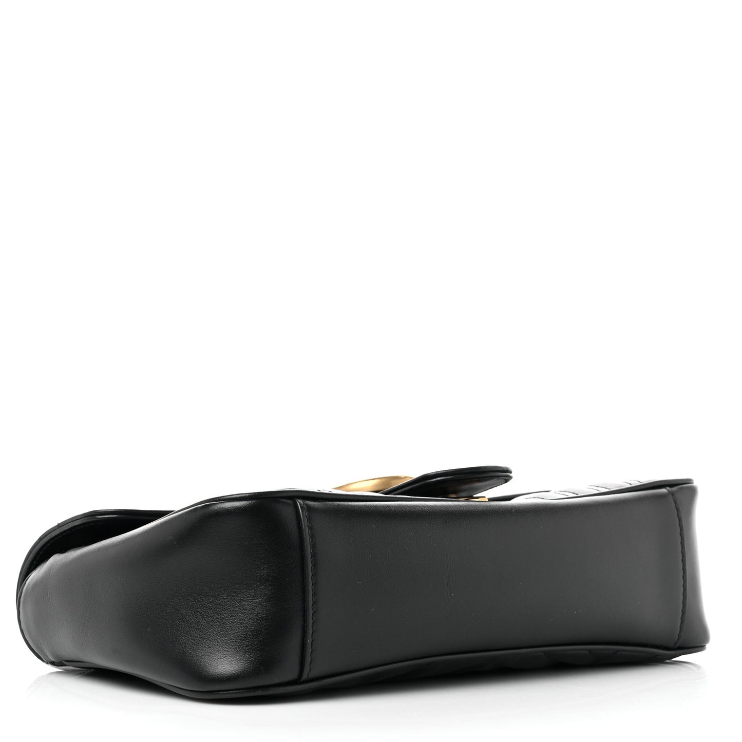 Calfskin Matelasse Small GG Marmont Shoulder Bag Black
