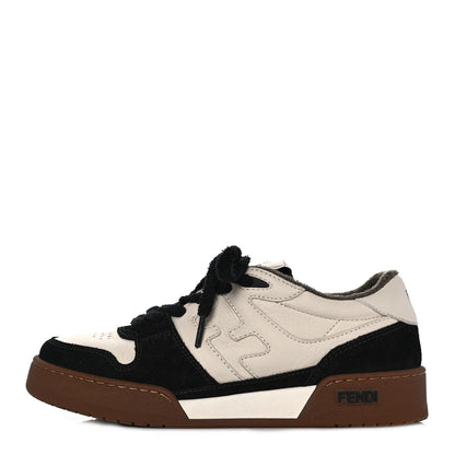 Fendi Suede Vitello Fendi Match Low Top Sneakers 37 Milk Black 1 of 12