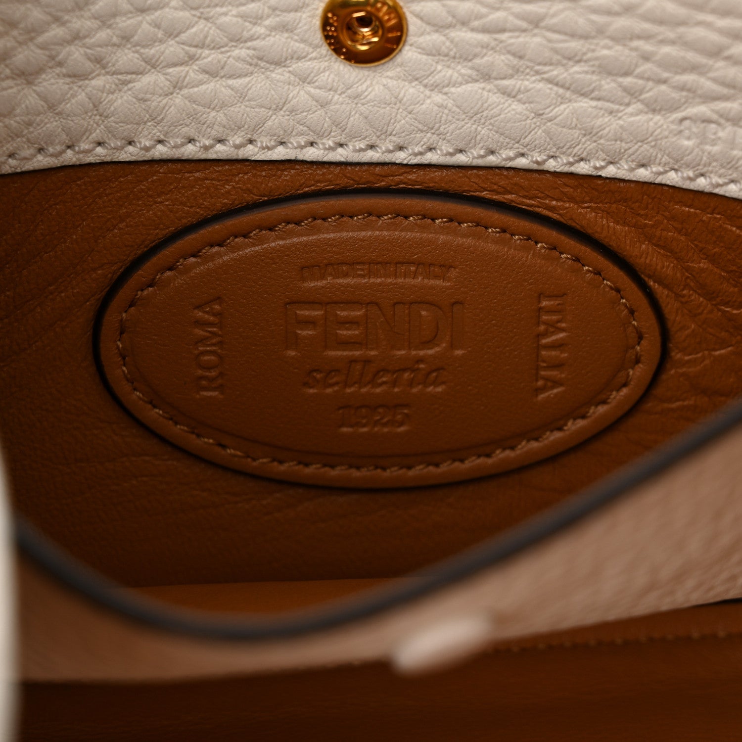 Fendi Cuoio Romano Selleria Baguette Latte 6 of 11