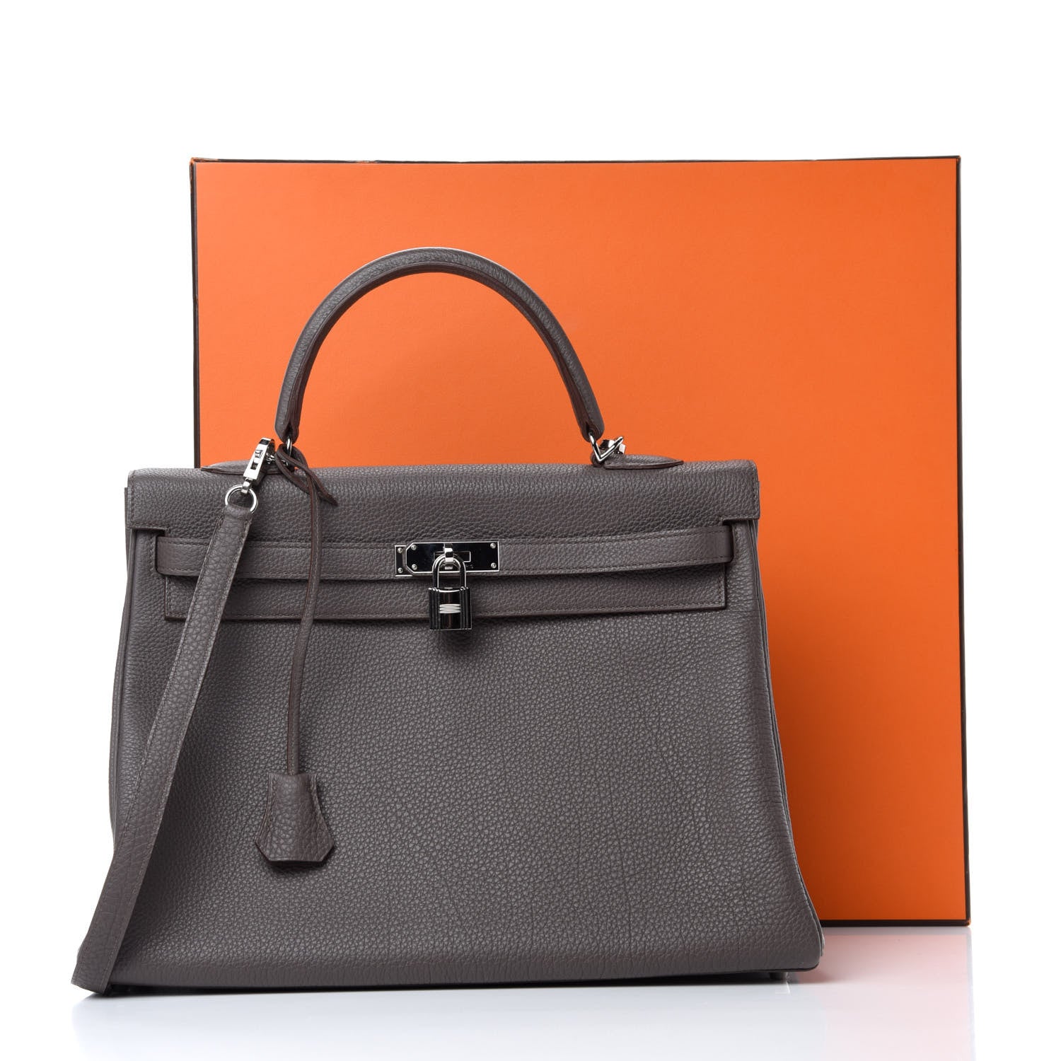 Hermes Togo Kelly Retourne 35 Etain 12 of 12