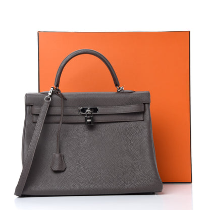 Hermes Togo Kelly Retourne 35 Etain 12 of 12