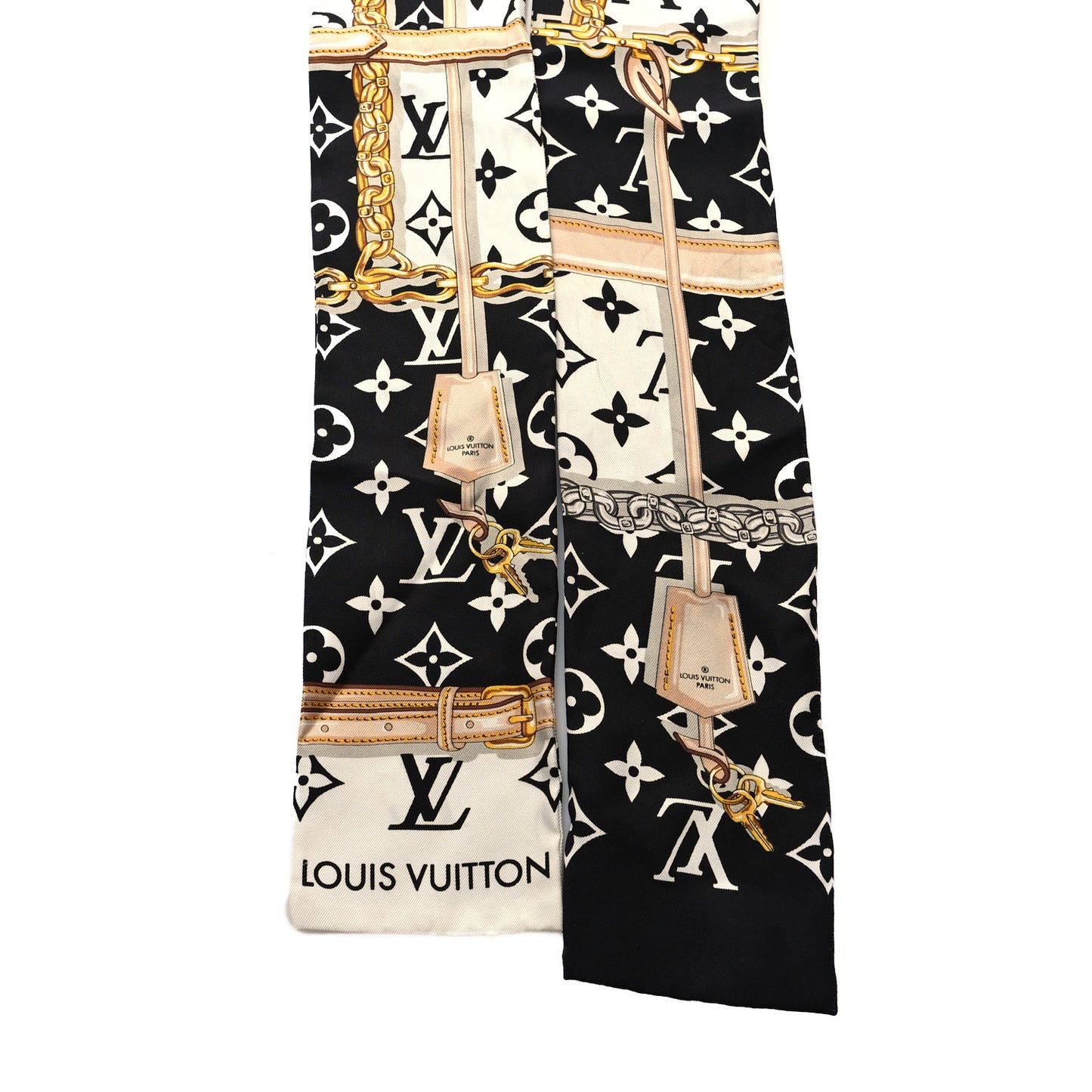 Silk Monogram Confidential Bandeau Black