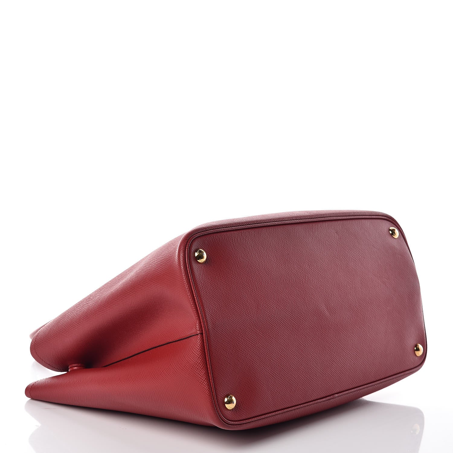 Prada Saffiano Cuir Medium Double Bag Rosso 5 of 13