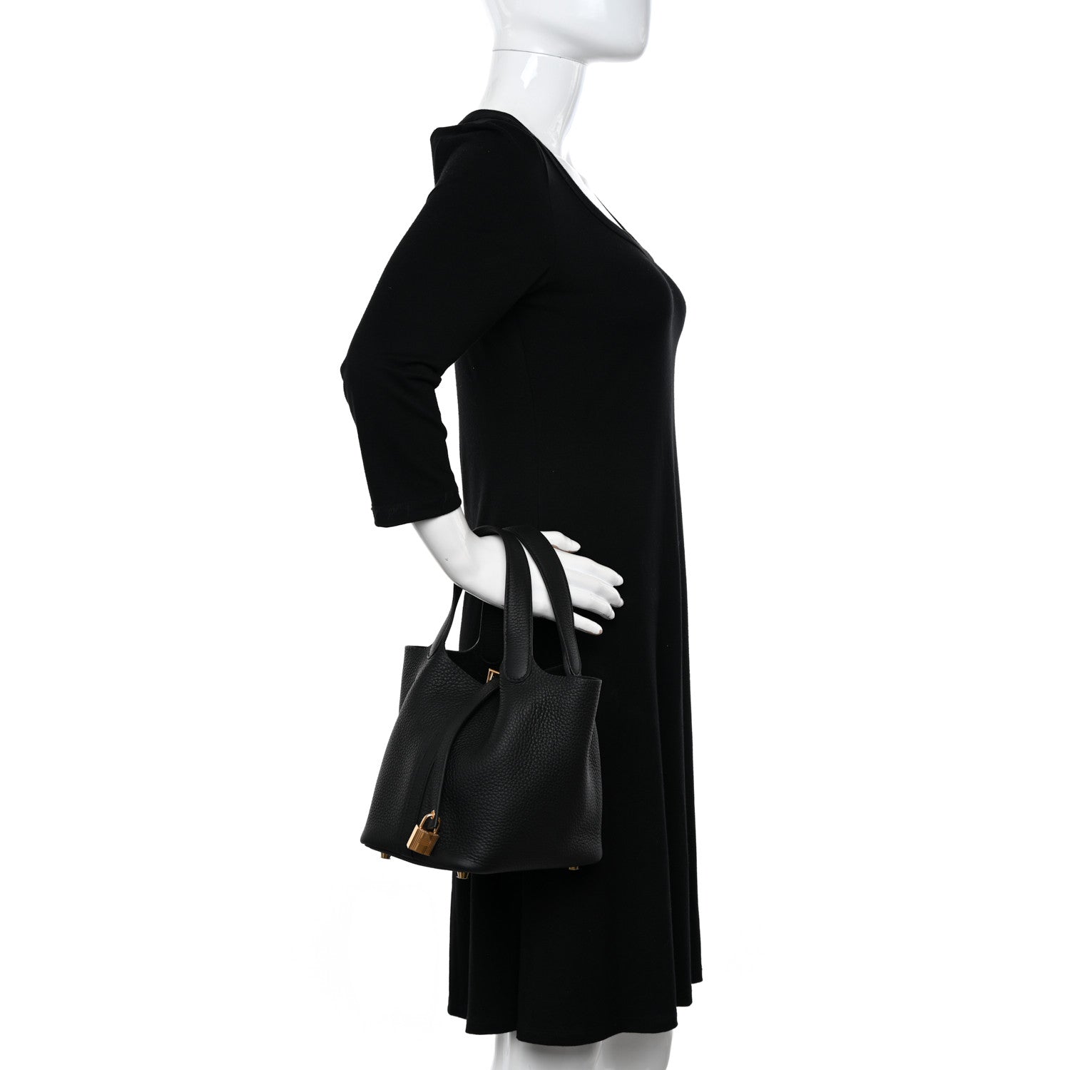 Hermes Taurillon Clemence Picotin Lock 18 PM Black 2 of 11