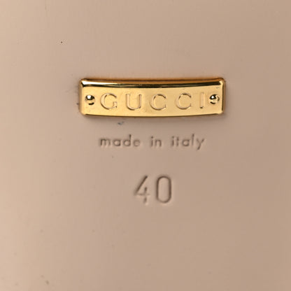 Gucci New Denim Monogram Malaga Kid GG Marmont Loafers 40 Blue Tea Cuir Epilog 6 of 8