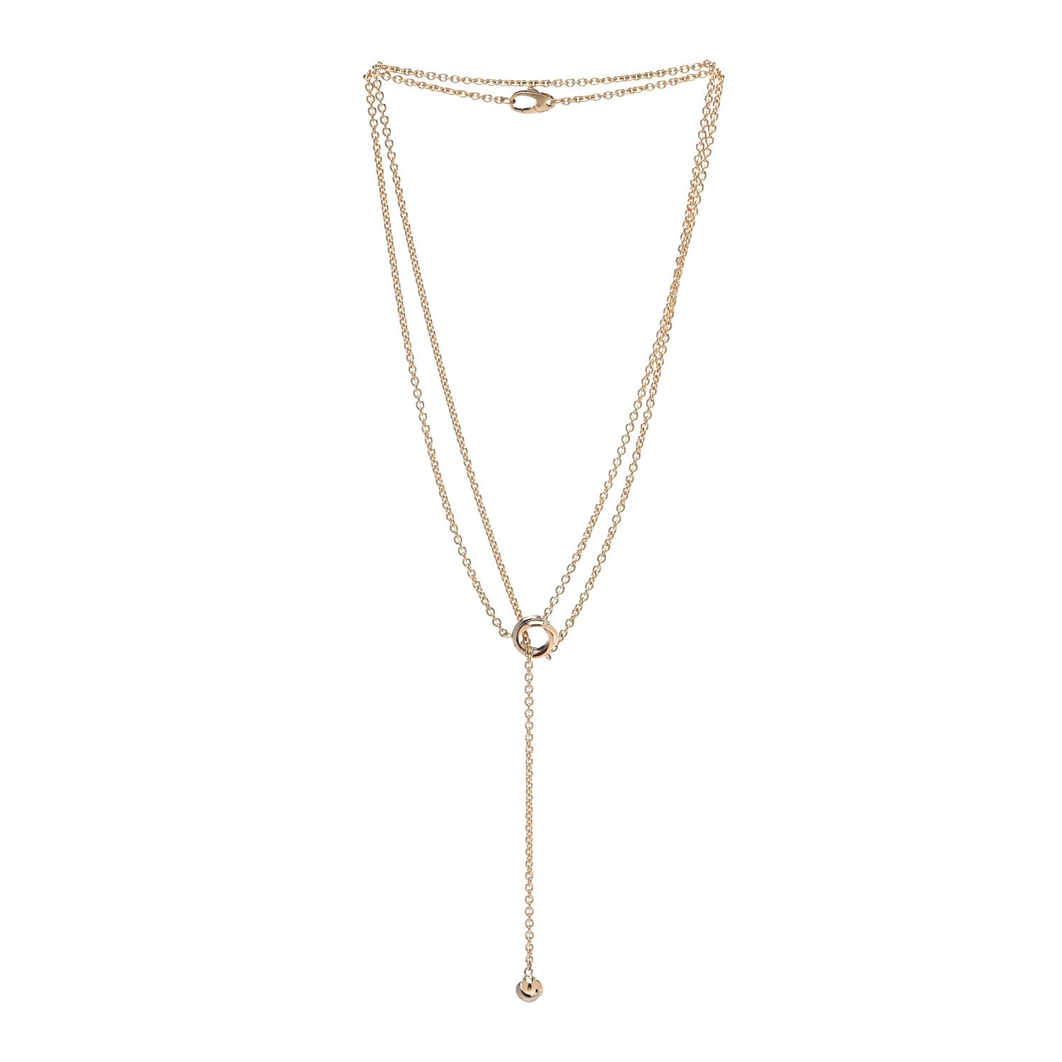 Cartier 18K Pink Yellow White Gold Baby Trinity Pampilles Necklace 3 of 10