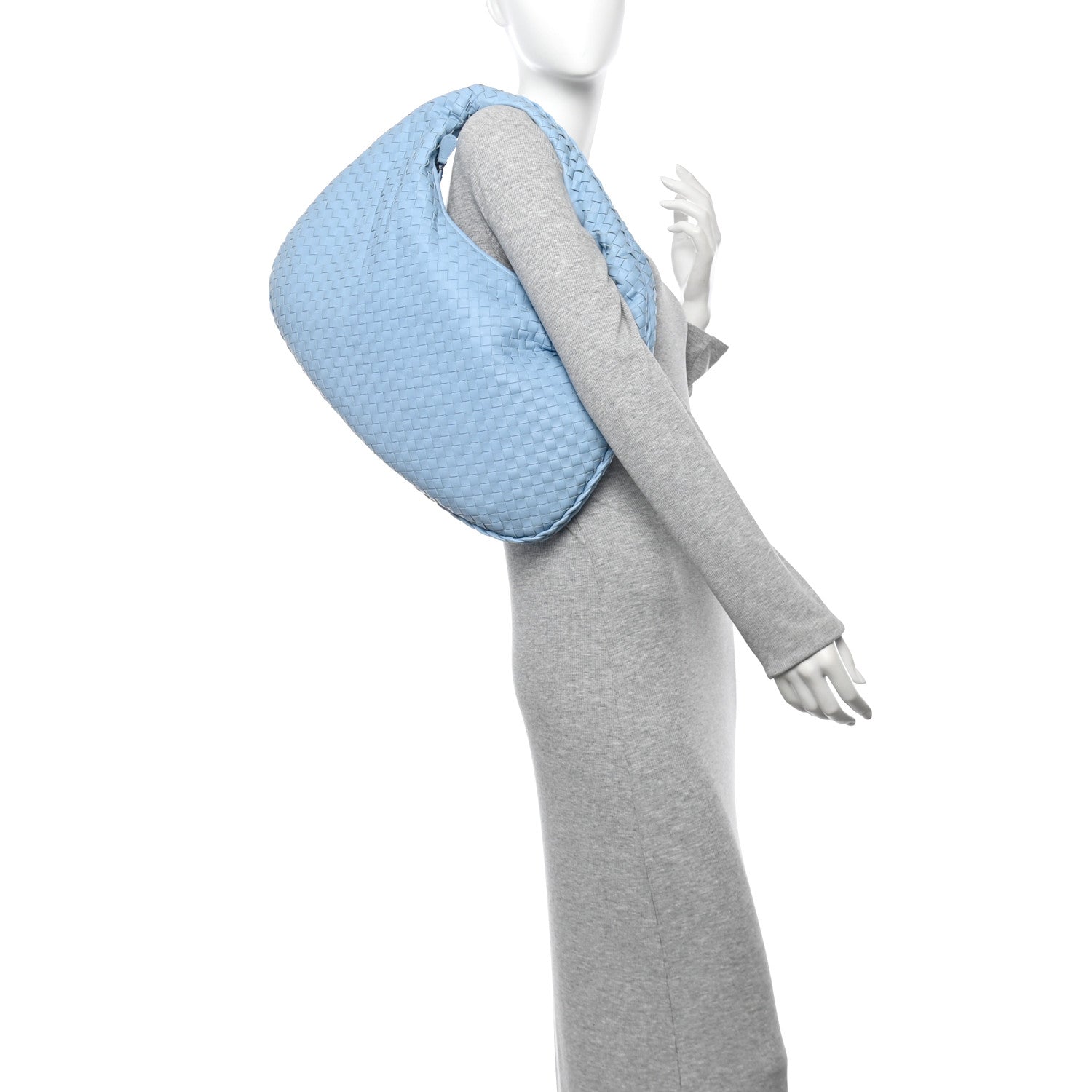 Bottega Veneta Nappa Intrecciato Large Veneta Hobo Light Blue 2 of 14