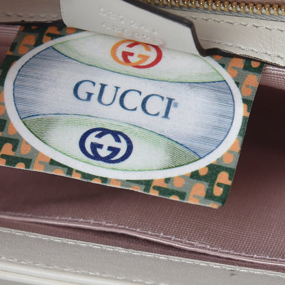 Gucci Vitello Palmellato Lux Crystal Medium Rajah Shoulder Bag Mystic White Multicolor 10 of 19