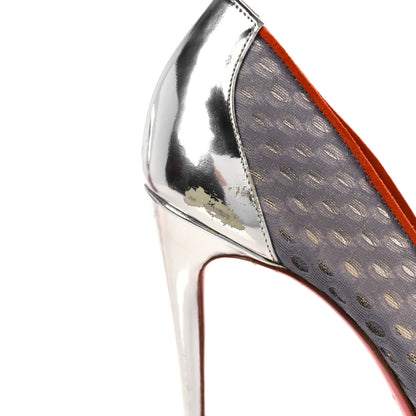 Christian Louboutin Fishnet Suede Follies Resille 100 Pumps 39 11 of 13