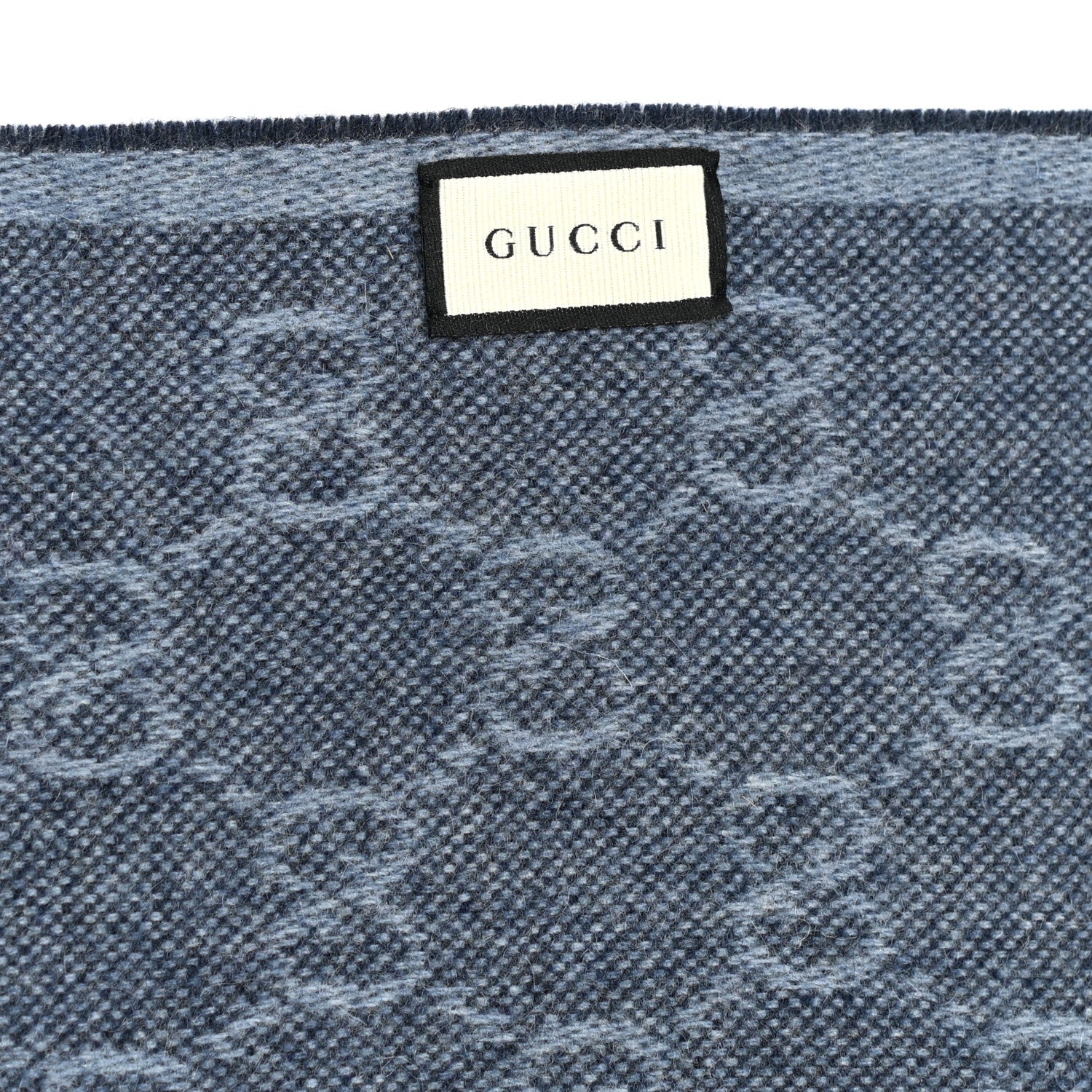 Gucci Wool Alpaca Monogram Web New Nikky Scarf Midnight Blue 9 of 10