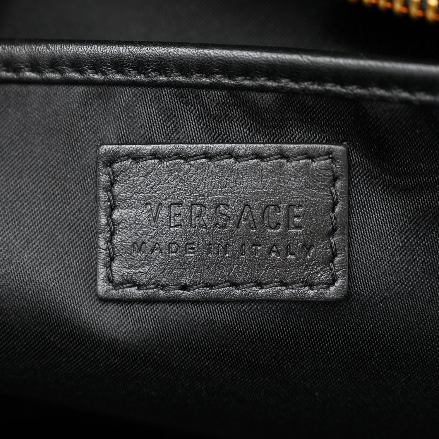 Versace Vitello Calfskin Signature Tote Black 6 of 12