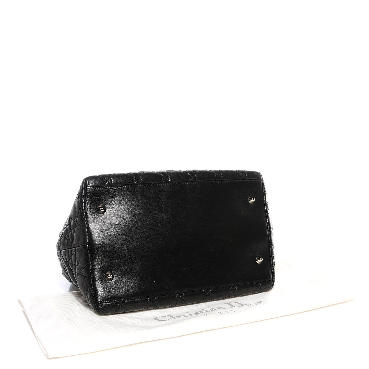 Lambskin Cannage Soft Large Lady Dior Tote Black